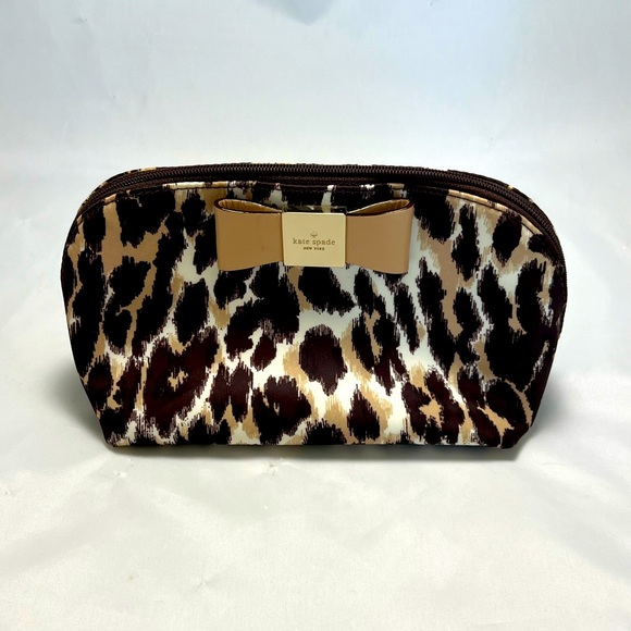 kate spade Handbags - Kate Spade Leopard Print Makeup Bag